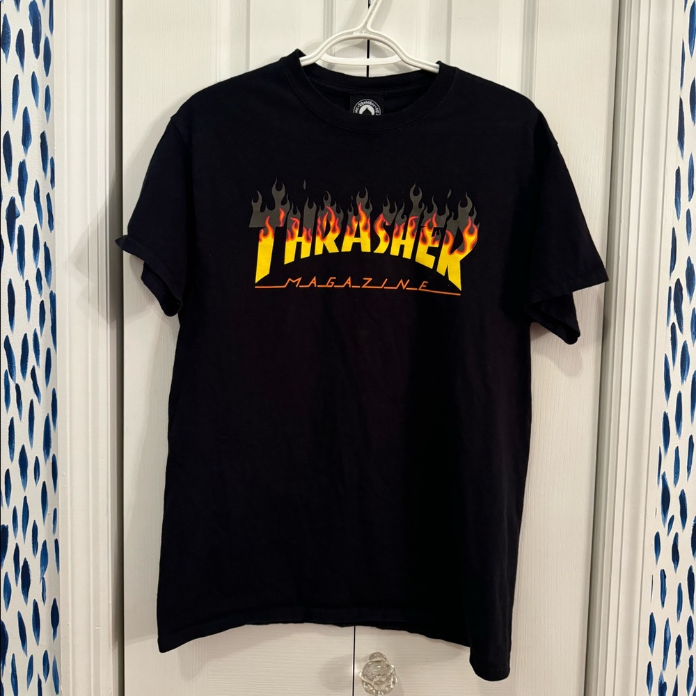 Men’s Thrasher Magazine T-Shirt - Size Medium - Black Flame - Great Condition